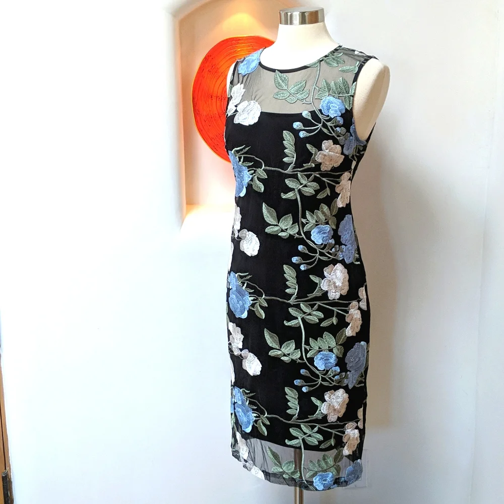 Calvin Klein Embroidered Dress - Picture 1 of 11